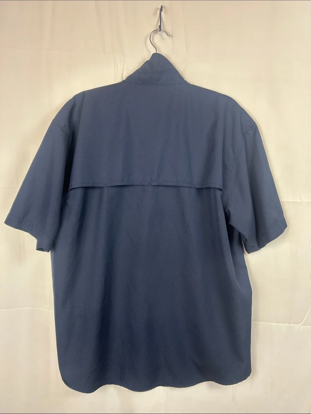 Antigua Navy Short-Sleeve Button-Down Shirt with Yellow GT Logo